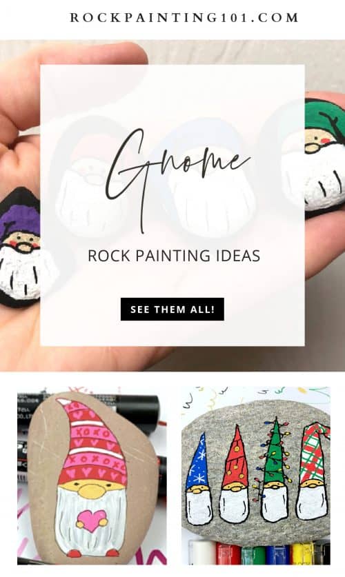 gnome painted rocks ideas
