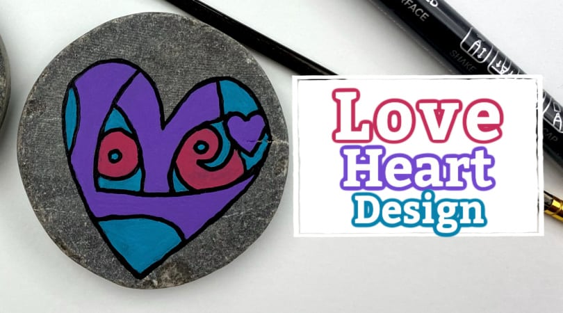 How to Paint a Love Heart Rock