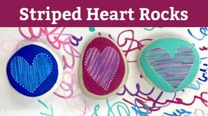 striped heart rocks