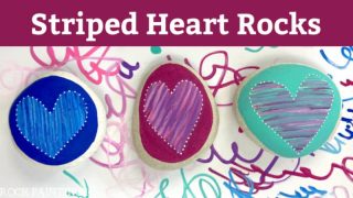 striped heart rocks