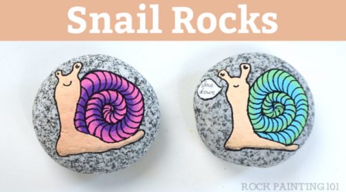 Snail rock painting for beginners