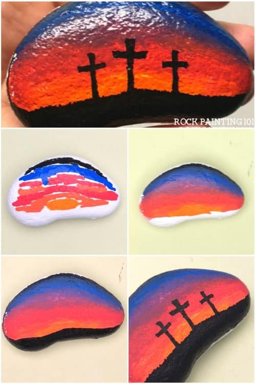 how to paint a mt. calvary sunset