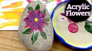 acrylic flowers step by step tutorial and video
