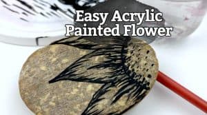 easy acrylic painted flowers
