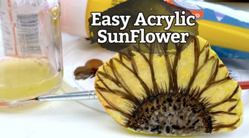 how to paint a sunflower step by step