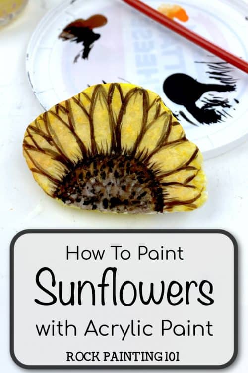 how to paint sunflowers with acrylic paint