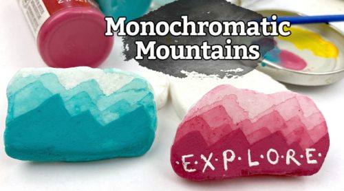monochromati mountain acrylic painting tutorial