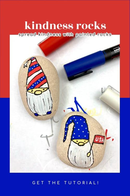 patriotic kindness rocks painted gnomes