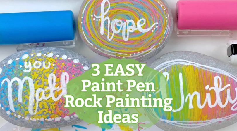 3 Easy Paint Pen Designs for Kindness rocks