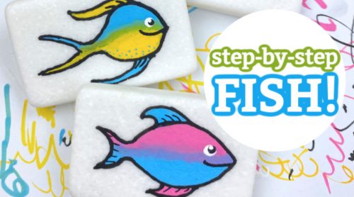 step by step fish painting easy