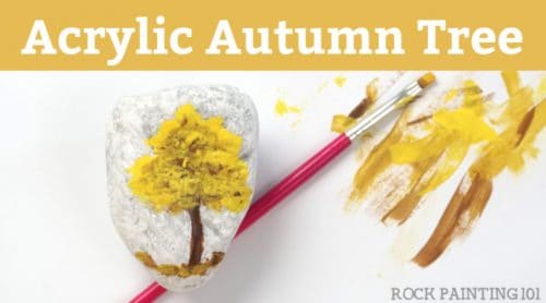acrylic autumn tree painting