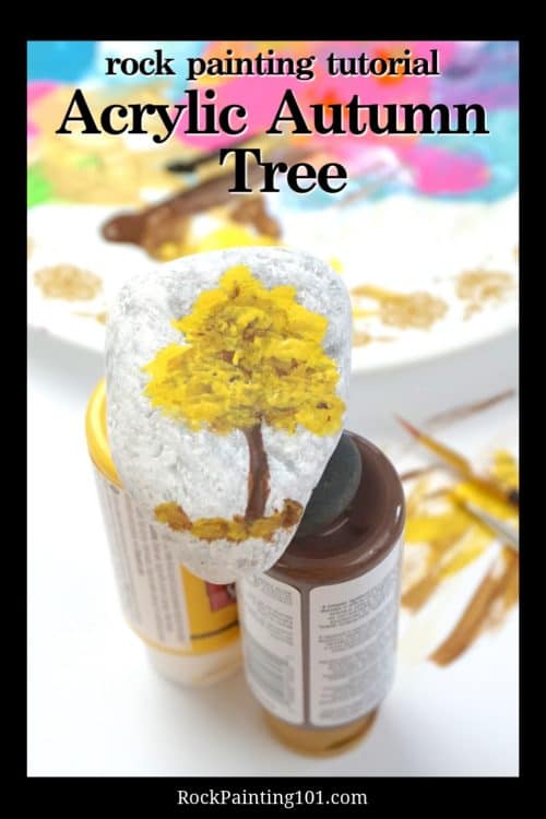 autumn acrylic tree painting tutorial