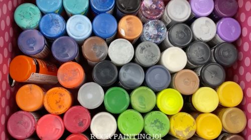acrylic paints storage