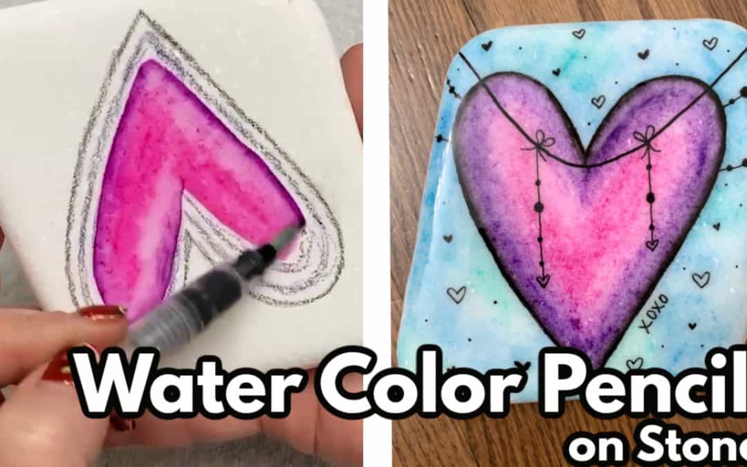 How to Paint Stones with Water Color Pencils
