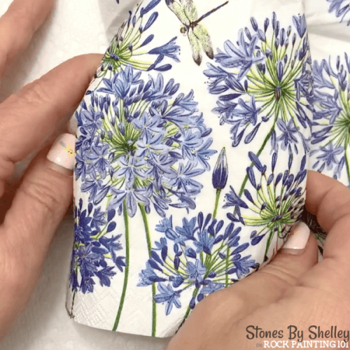 How to Decoupage Rocks with Napkins Step by Step Rock Painting 101